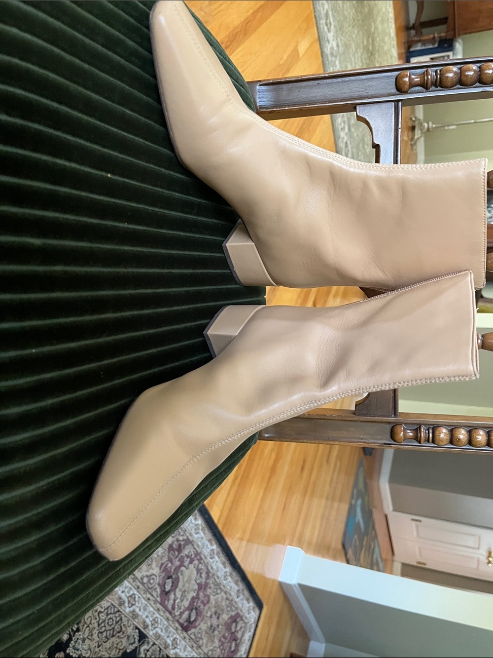 J. Crew Beige Mid-Calf Block Heel Boots